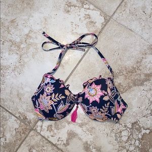 Shade & Shore Paisley Bikini Top With Tassel